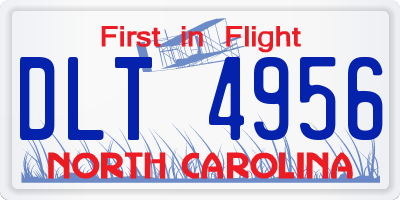 NC license plate DLT4956