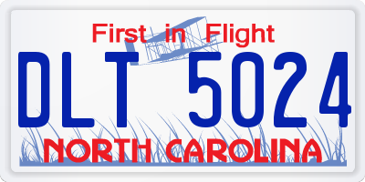 NC license plate DLT5024