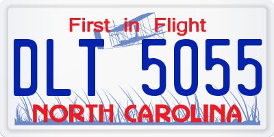 NC license plate DLT5055