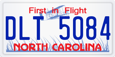 NC license plate DLT5084