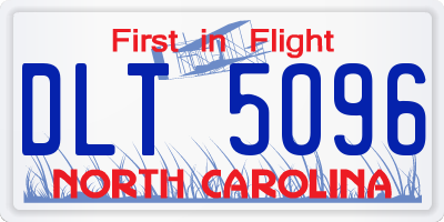NC license plate DLT5096