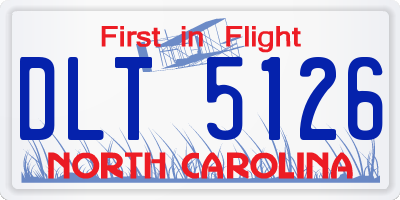NC license plate DLT5126