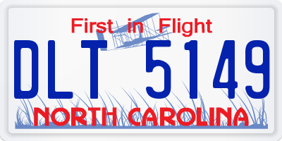 NC license plate DLT5149