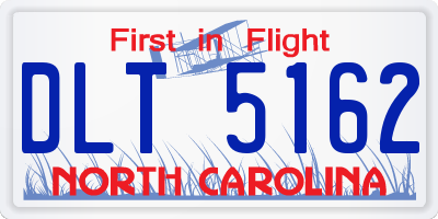 NC license plate DLT5162