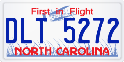 NC license plate DLT5272