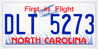 NC license plate DLT5273
