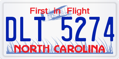NC license plate DLT5274