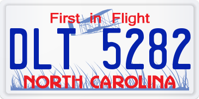 NC license plate DLT5282