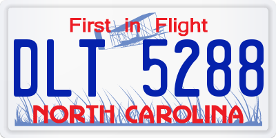 NC license plate DLT5288