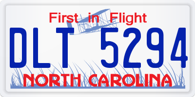 NC license plate DLT5294