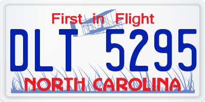 NC license plate DLT5295