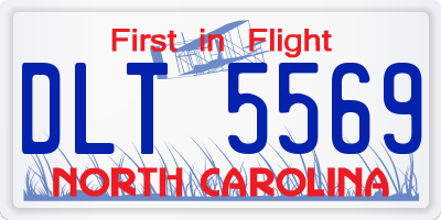 NC license plate DLT5569