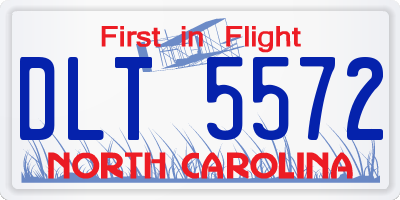 NC license plate DLT5572