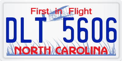 NC license plate DLT5606