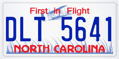 NC license plate DLT5641