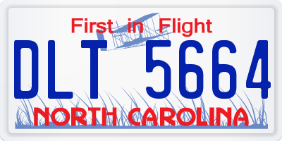 NC license plate DLT5664