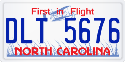 NC license plate DLT5676