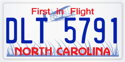 NC license plate DLT5791
