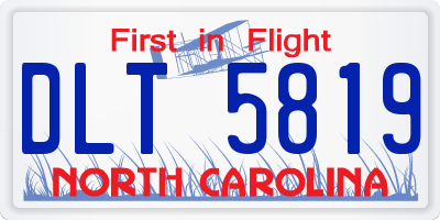 NC license plate DLT5819