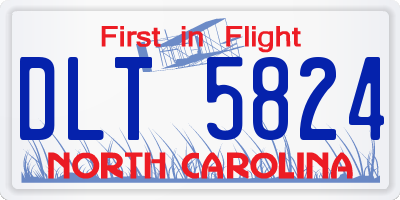 NC license plate DLT5824