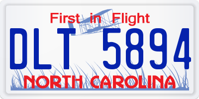 NC license plate DLT5894