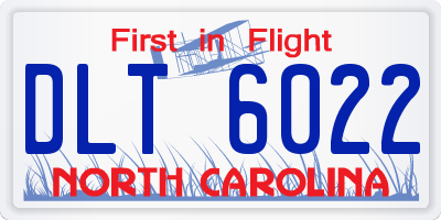 NC license plate DLT6022