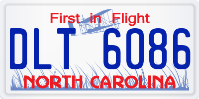 NC license plate DLT6086