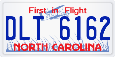 NC license plate DLT6162