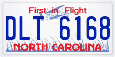 NC license plate DLT6168