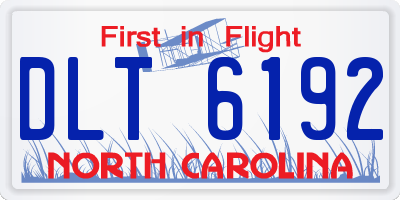 NC license plate DLT6192
