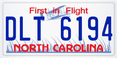 NC license plate DLT6194