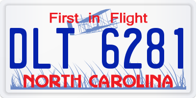 NC license plate DLT6281