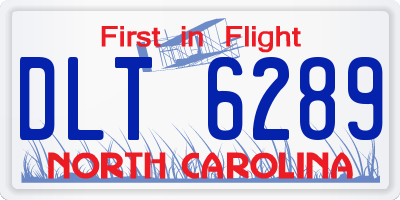 NC license plate DLT6289