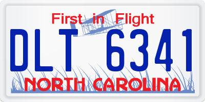 NC license plate DLT6341