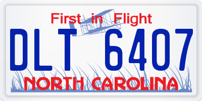 NC license plate DLT6407