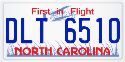 NC license plate DLT6510