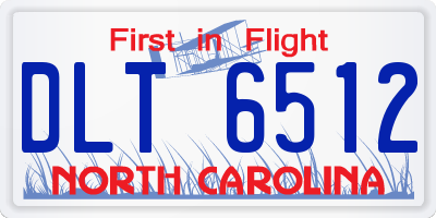 NC license plate DLT6512