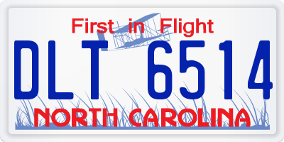 NC license plate DLT6514