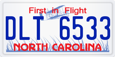 NC license plate DLT6533