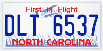 NC license plate DLT6537