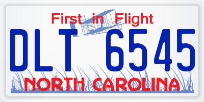 NC license plate DLT6545