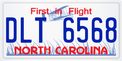 NC license plate DLT6568