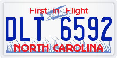 NC license plate DLT6592
