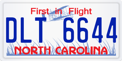 NC license plate DLT6644
