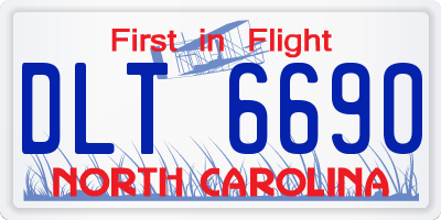 NC license plate DLT6690