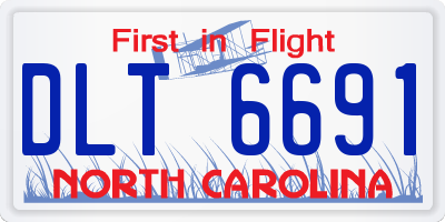 NC license plate DLT6691