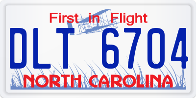 NC license plate DLT6704