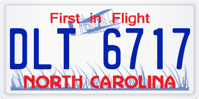 NC license plate DLT6717