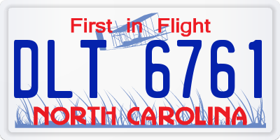 NC license plate DLT6761
