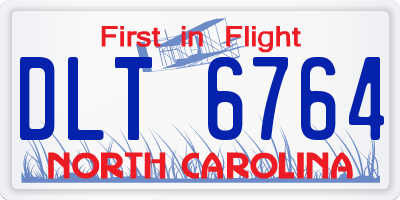 NC license plate DLT6764
